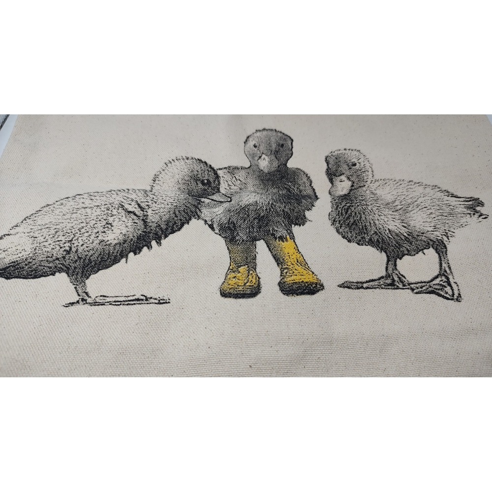 New Eric and Christopher Duck Tote Screen‎ Printed Canvas Bag Tags Made In USA
